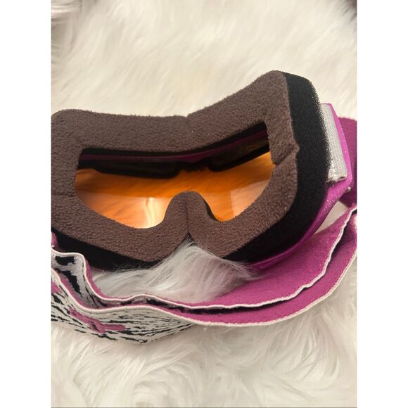 Spy plus kids Snowboarding skiing goggles sparkly purple spy plus with orange ti - Picture 2 of 5